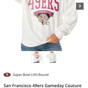 San Francisco 49ers Gameday Couture Women's Oversized Line Pullover Sweatshirt
